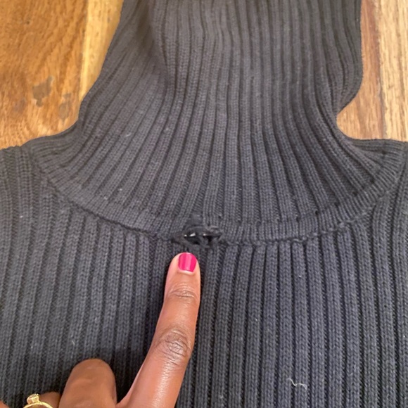 First Rite Ribbed Cropped Turtleneck, *BLACK* - Picture 8 of 9